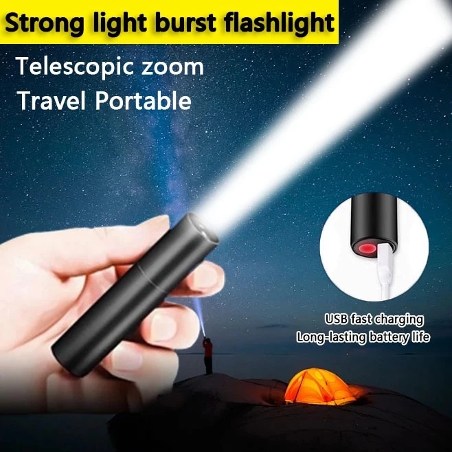 LED Rechargeable Flashlights High Power and High Brightness Led Lights Strong Light Waterproof