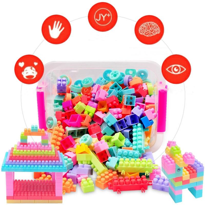108 Pcs Building Blocks for Kids, DIY Puzzle Toy Set, Safe & Fun Early Learning STEM Gift, Creative Christmas Present for Boys and Girls Ages 3+ Baby Toddler