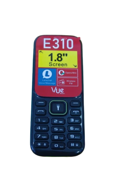 [NEW ARRIVALS] VUE E310 SCREEN 1.77’’ DUAL SIM CARD VIBRATOR T-FLASH BATTERY CAPACITY 1150MAH WIRELESS FM RADIO CHEAP KABAMBE MULIKA MWIZI BUTTON FEATURE PHONE ON OFFER