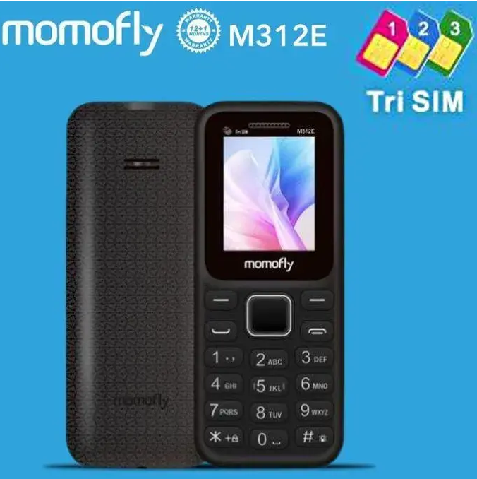 [NEW ARRIVAL] MOMOFLY M312E SCREEN 1.77’’ TRIPLE SIM 3 SM CARD SLOTS WIRELESS FM TORCH LIGHT 5C BATTERY KABAMBE MULIKA MWIZI KATULULU/BUTTON MOBILE PHONE ON OFFER