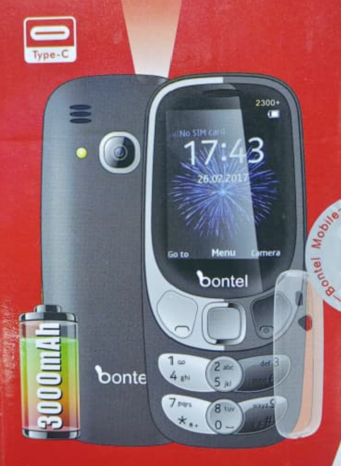 [NEW ARRIVAL] BONTEL 2300 PLUS DUAL SIM SCREEN 2.4’’ DIGITAL CAMERA BIG BATTERY 3000MAH SPORTLIGHT TORCH WIRELESS FM TYPE-C CHARGER POWERFUL SPEAKER BLUETOOTH 1 YEAR WARRANTY KABAMBE BUTTON PHONE