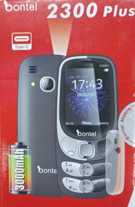 [NEW ARRIVAL] BONTEL 2300 PLUS DUAL SIM SCREEN 2.4’’ DIGITAL CAMERA BIG BATTERY 3000MAH SPORTLIGHT TORCH WIRELESS FM TYPE-C CHARGER POWERFUL SPEAKER BLUETOOTH 1 YEAR WARRANTY KABAMBE BUTTON PHONE