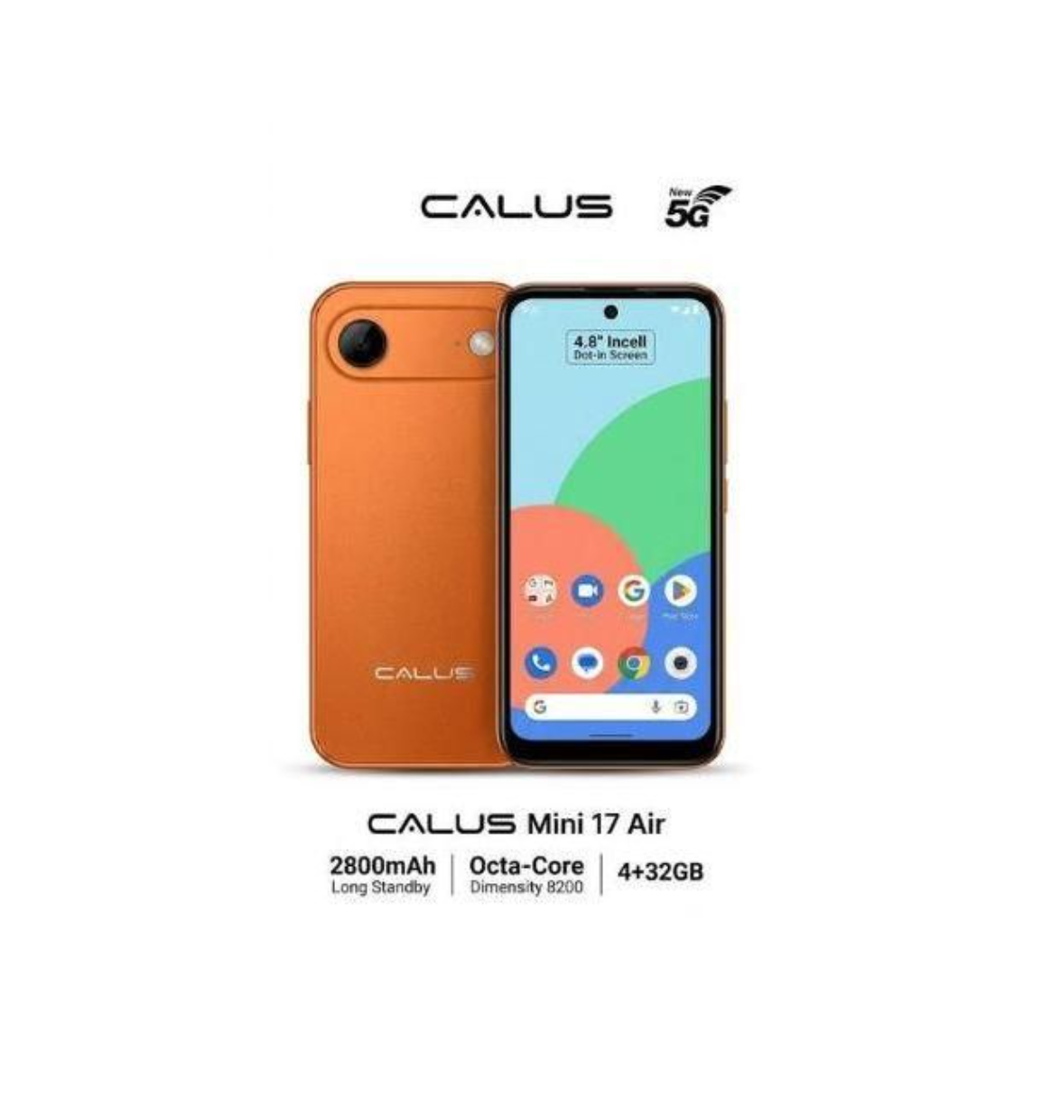[NEW ARRIVAL] CALUS 17 AIR STORAGE 32MGB ROM+4GB RAM CAMERA 16MP SELFIE+32MP REAR SCREEN DISPLAY 4.8’’ BATTERY 2800MAH 5G TYPE-C CHARGER ANDROID  14 SMART PHONE ON OFFER SMALL SIZE MINI PHONE