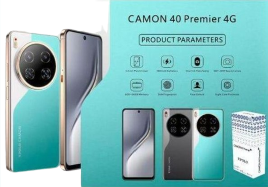 [NEW ARRIVAL] V.POLO CAMON 40 PREMIER 4G STORAGE 64GB ROM+6GB RAM SCREEN 6.8’’ FACE UNLOCK BIG BATTERY 5800MAH AI CAMERA FRONT 8MP+REAR 20MP ANDROID 15 SMART PHONE SIDE FINGERPRINT 2YEARS WARRANTY
