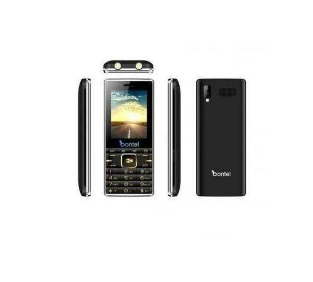 BONTEL Q4 BIG BATTERY 3000MAH BIG SCREEN 2.8’’ BIG TORCH QUAD SIM 4 FOUR SIM CARD SLOTS SIDE TORCH KEY DIGITAL CAMERA WIRELESS FM RADIO BLUETOOTH KABAMBE BUTTON PHONE 1 YEAR WARRANTY