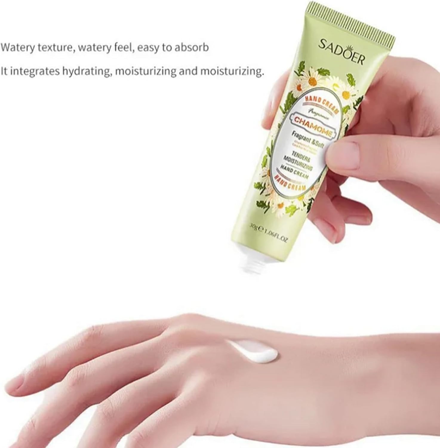 Sadoer Hand cream set, 5 * 30g colorful flower and fruit plant extract moisturizing hand cream, anti-cracking hydrating hand cream, refreshing and not greasy, smoothing skin and removing roughness