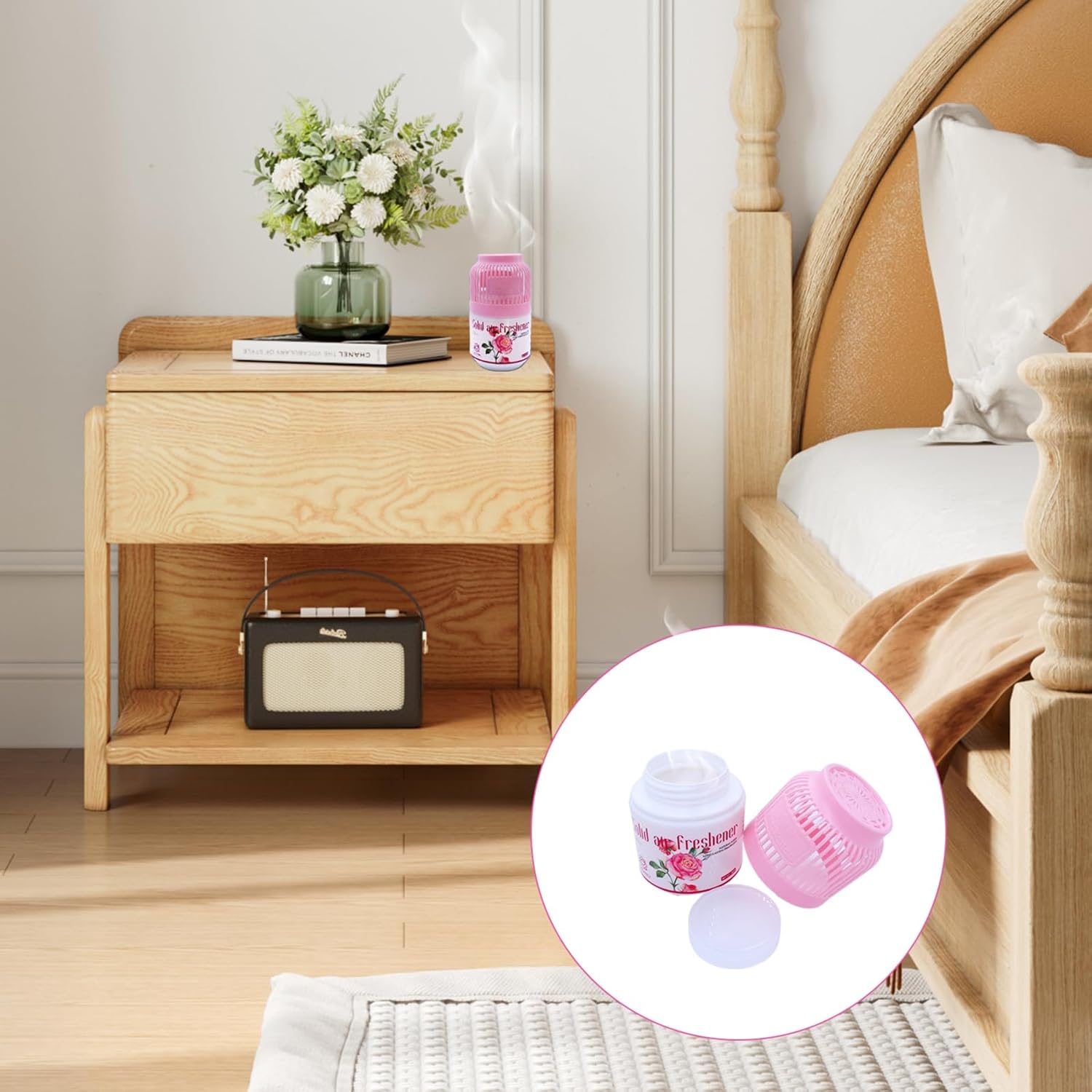 Wokali Scent Air Freshener features a sleek design and is made from eco-friendly materials. Experience long-lasting fragrances available in Lavender, Rose, Jasmine, and Bluebell, etc