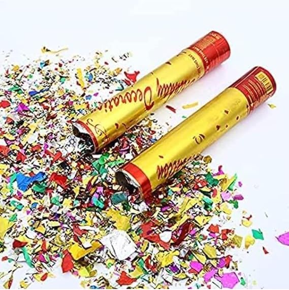 Party Popper Confetti Cannon, No Firework,  Colorful Confetti, Safe Indoor Use, Birthday Parties, wedding, graduations