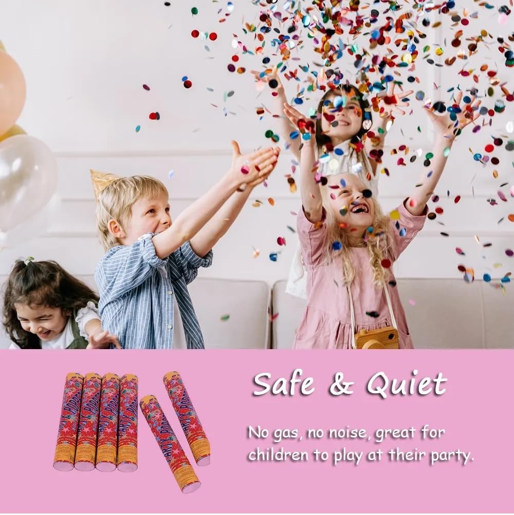Party Popper Confetti Cannon, No Firework,  Colorful Confetti, Safe Indoor Use, Birthday Parties, wedding, graduations