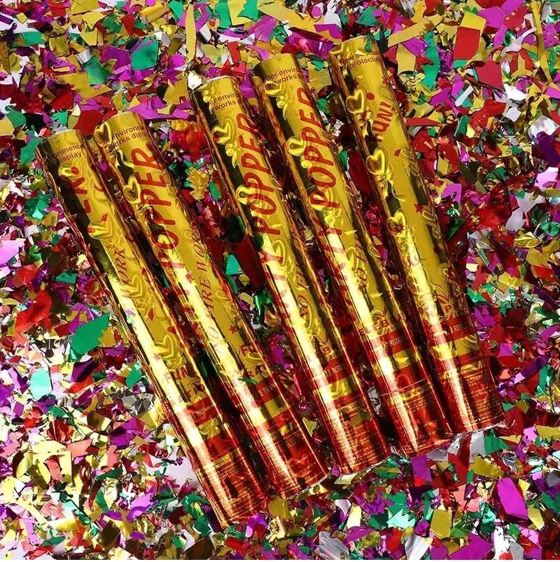 Party Popper Confetti Cannon, No Firework,  Colorful Confetti, Safe Indoor Use, Birthday Parties, wedding, graduations