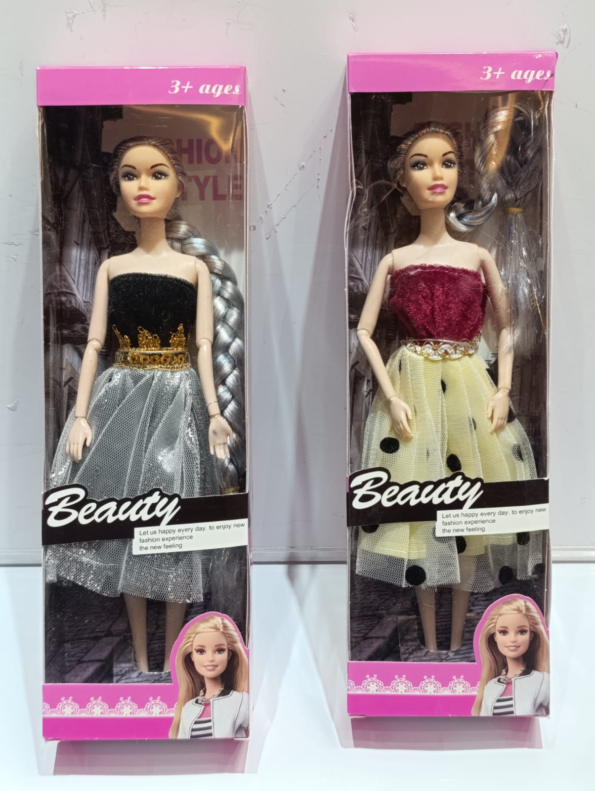 Beauty Fashion & Wedding Dolls for Girls – Elegant Silver Glam Princess Toy with Long Braided Hair, Sparkling Dress, and Stylish Accessories – Ideal Gift for Ages 3 and Up