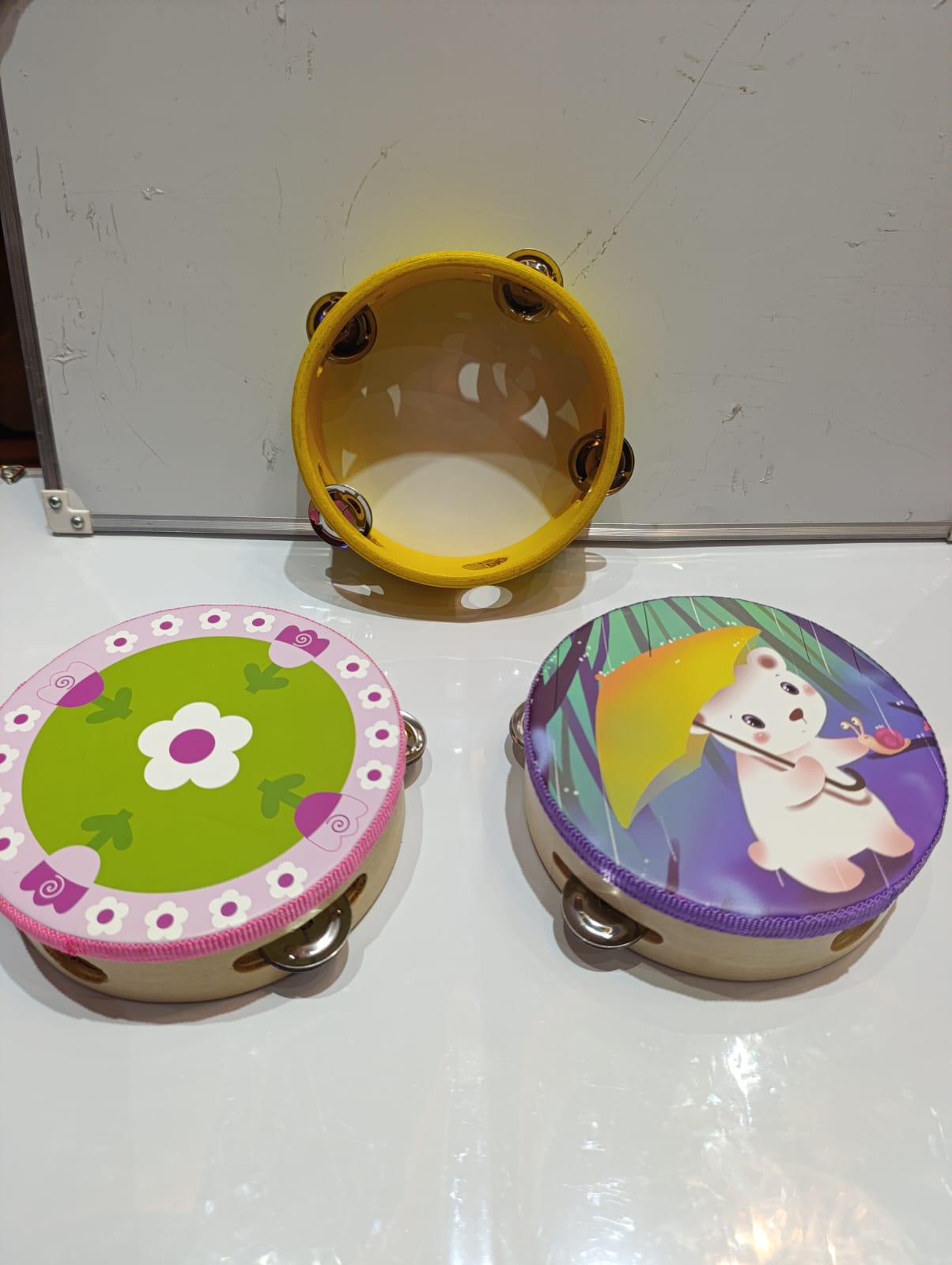 Vibrant Children’s Tambourine Trio Set – Colorful Musical Instruments for Early Rhythm Learning, Sensory Play, and Creative Expression with Adorable Design