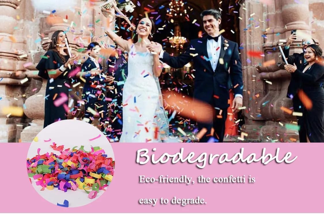 Party Popper Confetti Cannon, No Firework,  Colorful Confetti, Safe Indoor Use, Birthday Parties, wedding, graduations
