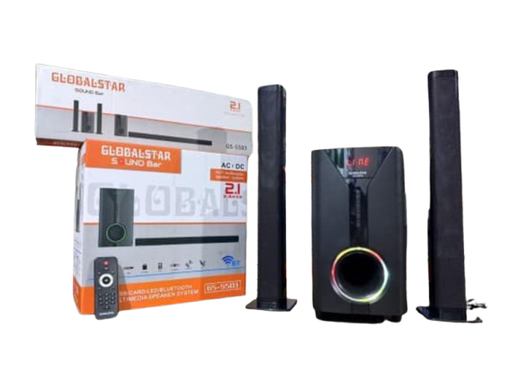 Globalstar V527 2.1CH S-UNO Bar Subwoofer System BT/USB/FM Tall Boy Speaker