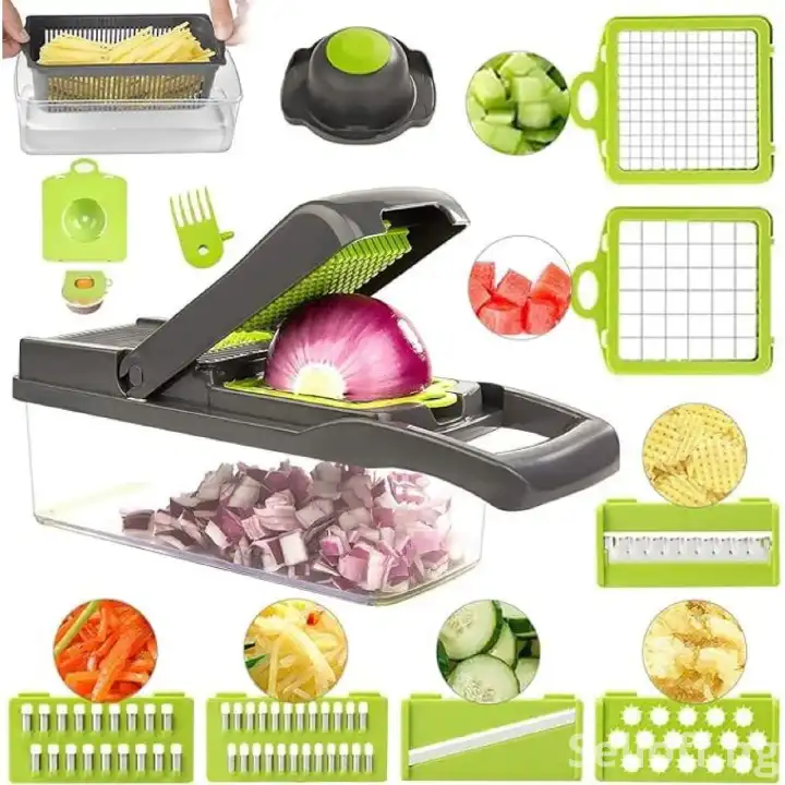 14 In 1 Multifunction Vegetable Chopper Slicer Cutter With Container
