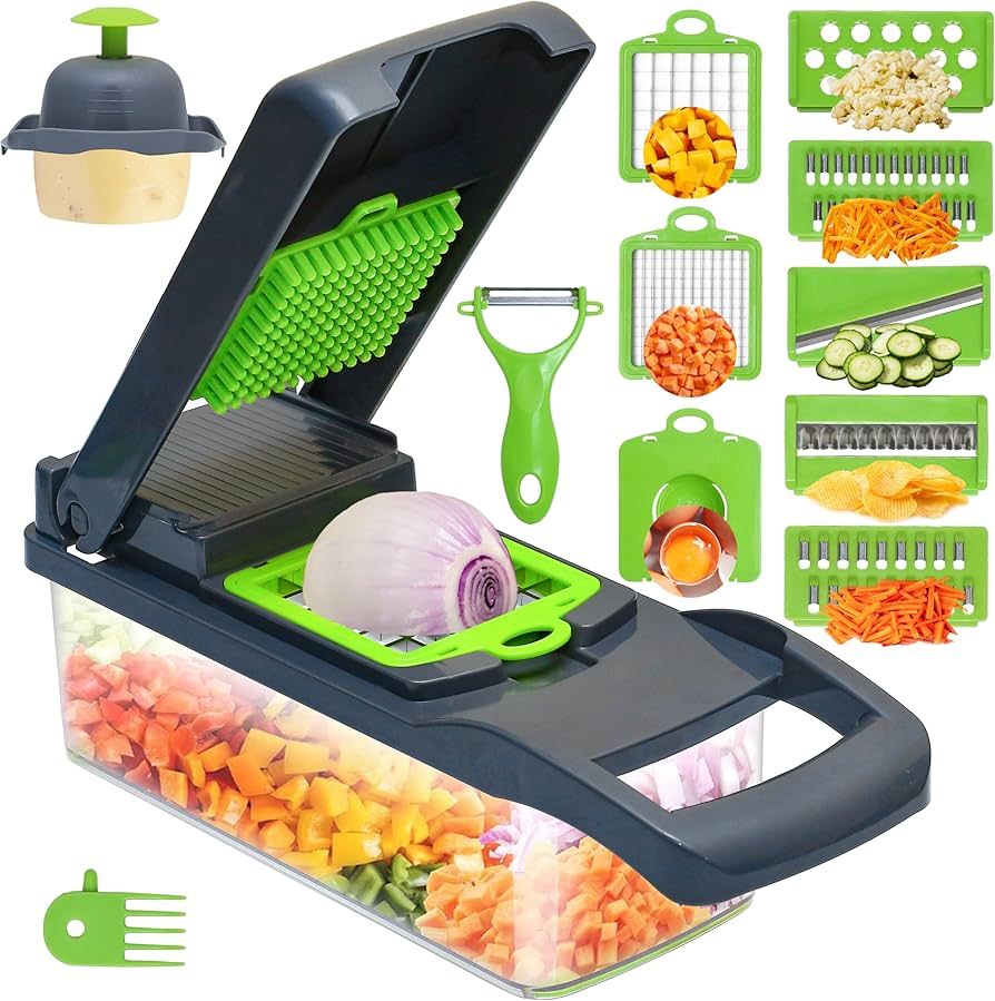 14 In 1 Multifunction Vegetable Chopper Slicer Cutter With Container