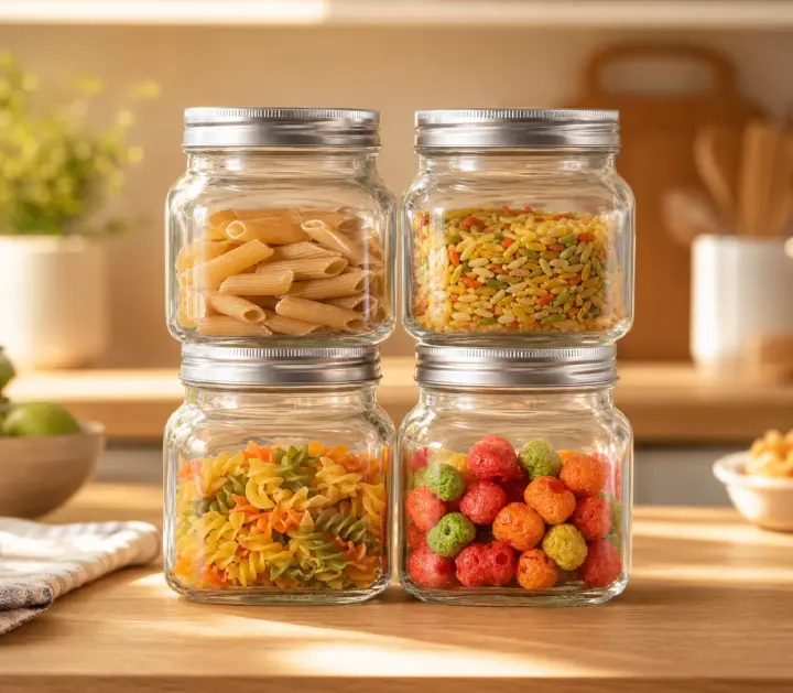✨ Casa Studio Glass Storage Jars – Set of 4 ✨
Keep your kitchen neat and stylish with this premium set of 4 airtight glass jars. Perfect for storing pasta, cereals, snacks, spices, candies, and more.