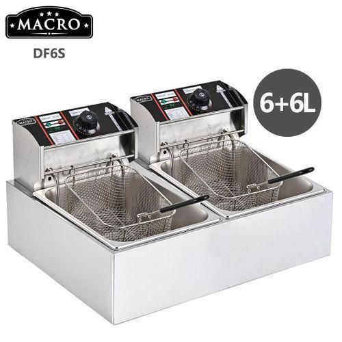 ON STOCK🪴🪴Macro Professional Double Tank 6L+ 6L Stainless Steel Deep Fryer🌱🌱Make authentic, restaurant-style fish and chips, chicken wings, mozzarella sticks and more with this fun, family size de