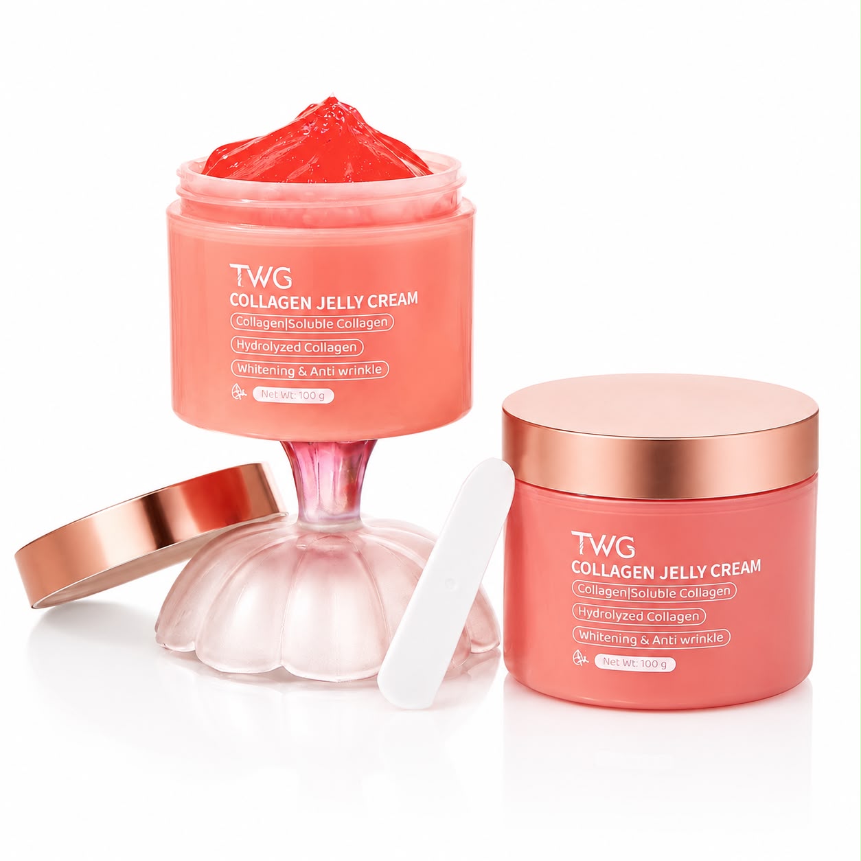 TWG Collagen Face Cream Anti-aging Peeling Off Collagen Face Mask Beauty Hydrating Anti Wrinkle Whitening Collagen Skin Care Set (5PCS)