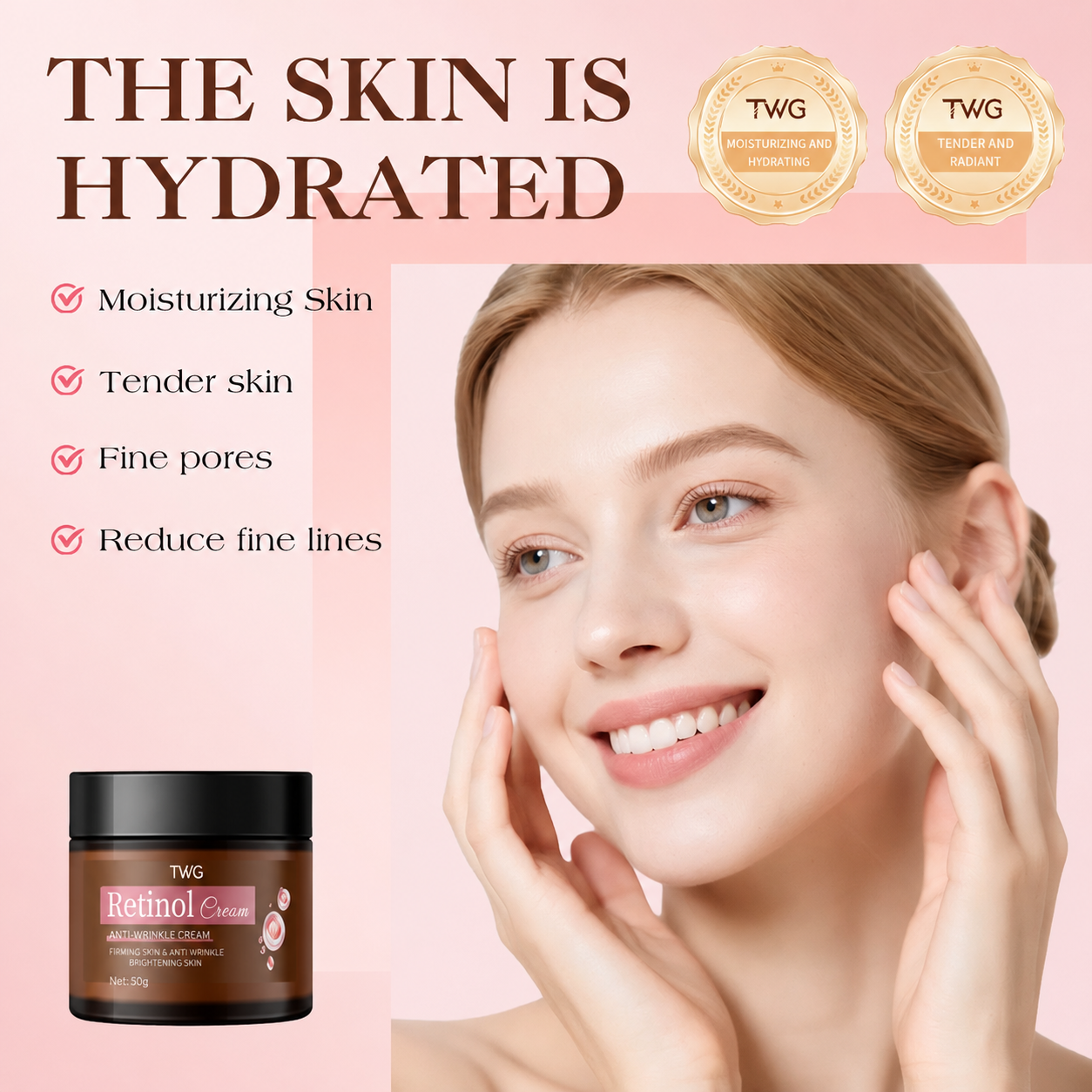 Retinol Cream Anti-wrinkles Retinol Cream Face Cream. For Firming skin and Fading Lines-TWG