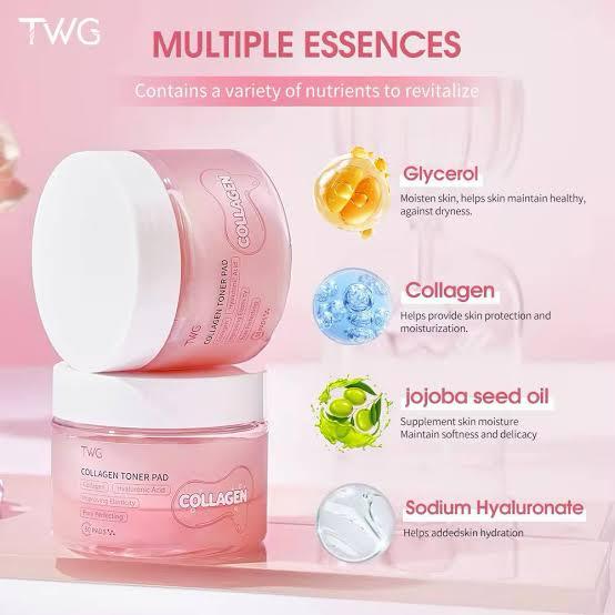 TWG Collagen Face Cream Anti-aging Peeling Off Collagen Face Mask Beauty Hydrating Anti Wrinkle Whitening Collagen Skin Care Set (5PCS)
