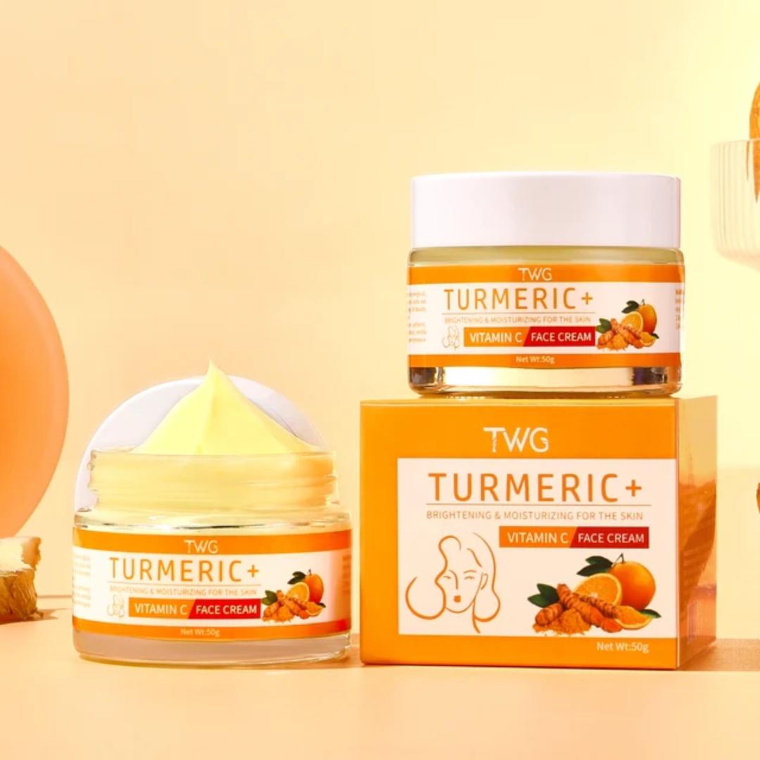 Turmeric Vitamin C Face Cream 50g Brightening Moisturizing Face Cream Nourishing Vitamin C Whitening Face Cream