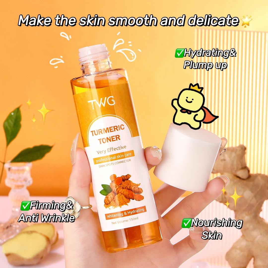 TWG WHITENING TUMERIC SKIN TONER PROFESSIONAL SKIN CARE DARK SPOTS CORRECTOR HYDRATING WHITENING TURMERIC FACE TONER