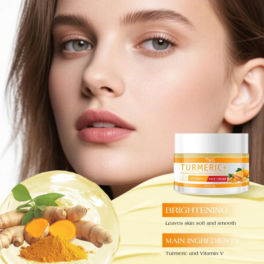 Turmeric Vitamin C Face Cream 50g Brightening Moisturizing Face Cream Nourishing Vitamin C Whitening Face Cream