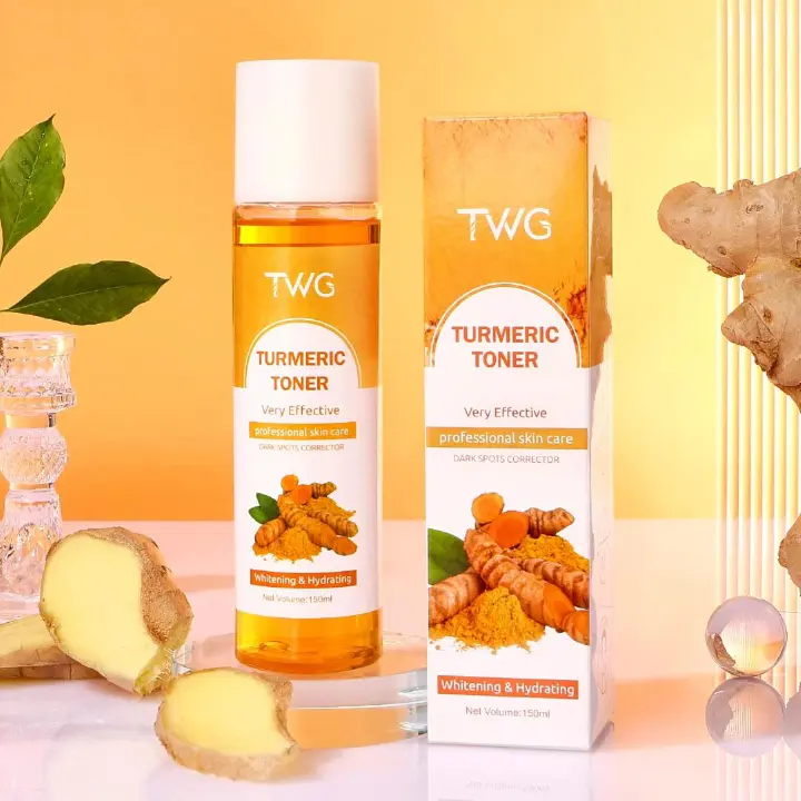 TWG WHITENING TUMERIC SKIN TONER PROFESSIONAL SKIN CARE DARK SPOTS CORRECTOR HYDRATING WHITENING TURMERIC FACE TONER