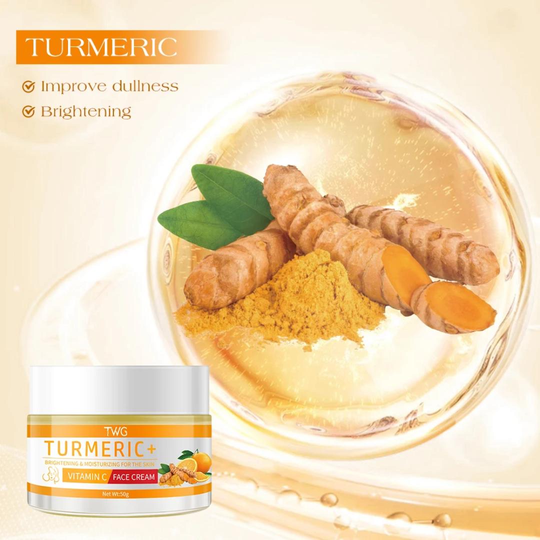 Turmeric Vitamin C Face Cream 50g Brightening Moisturizing Face Cream Nourishing Vitamin C Whitening Face Cream