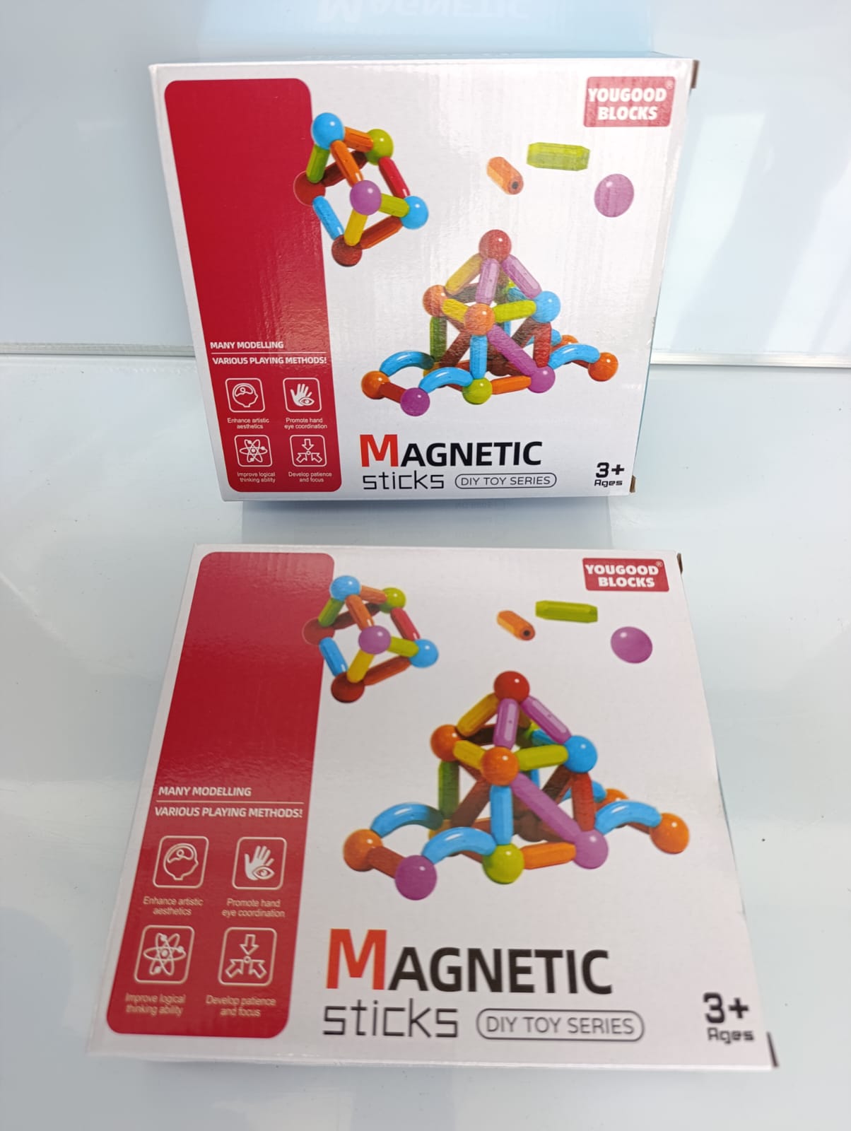 Magnetic Building Blocks 45pcs STEM Educational Construction Set for Kids Creative 3D Magnetic Tiles Learning Toy for Boys and Girls Early Learning Development Creative Puzzle Construction Kit Durable