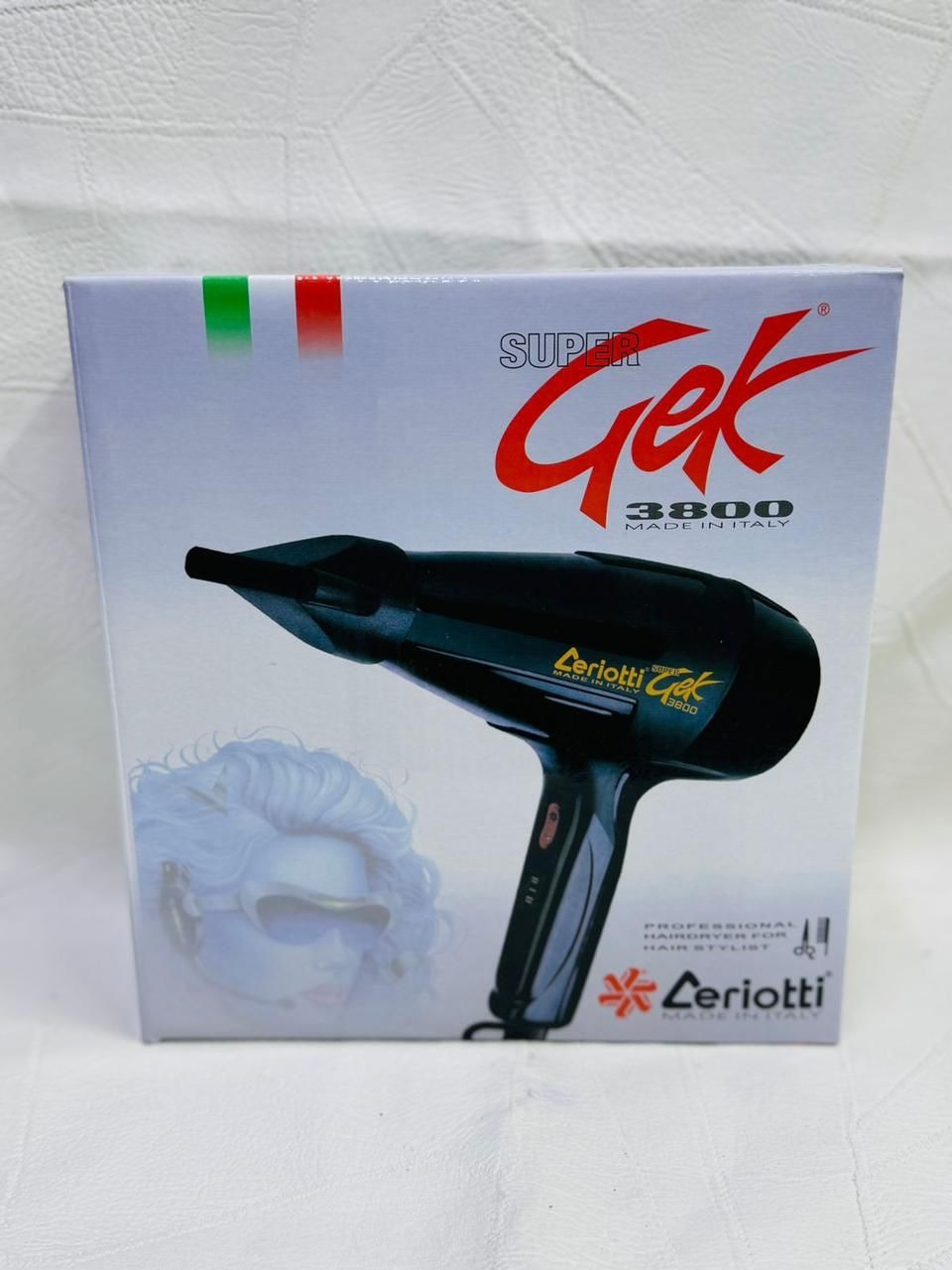 Gek 3800  Heavy Duty Super GEK 3800 Blow Dry Hair Dryer Black