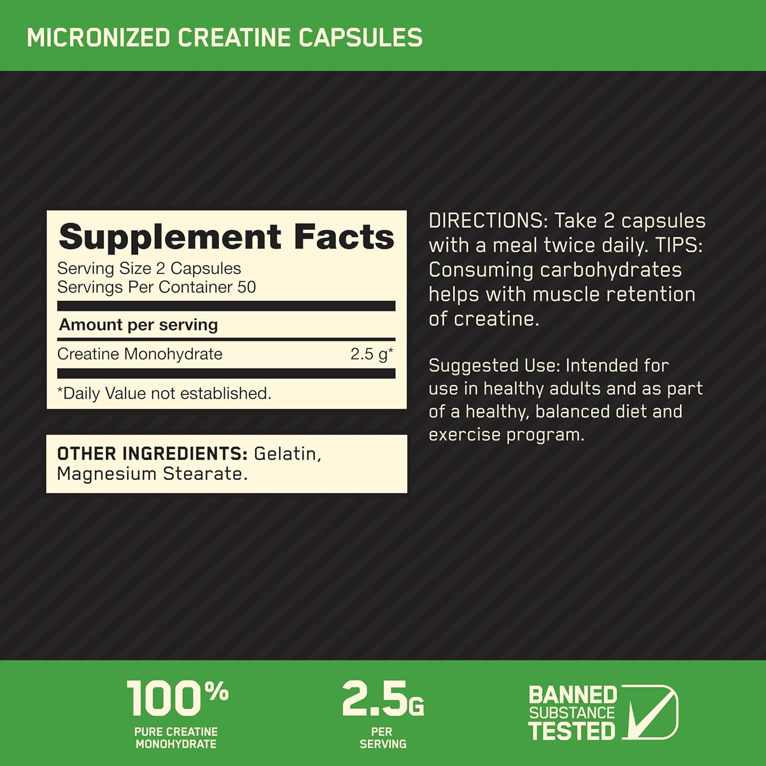 Ph-Correct Creatine Monohydrate Capsules 5000mg | Micronized Creatine Pills for Muscle Growth, Strength & Workout Recovery | Pre & Post Workout Supplement for Men & Women | Easy to Swallow, No Fillers