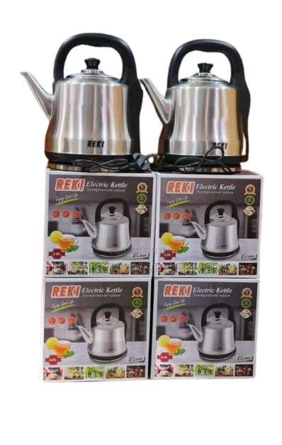 Reki 6L Electric Kettle – Large Capacity Stainless Steel Water Boiler with Auto Shut-Off, Fast Heating, Boil Dry Protection, Detachable Cord, Heavy Duty Kettle for Home, Office & Catering Use