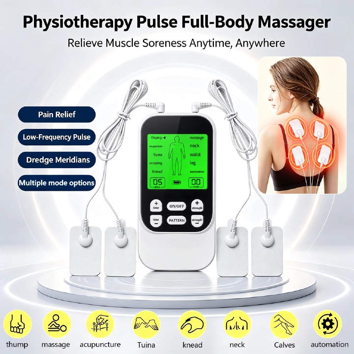 Electric Relaxation Muscle Stimulator 10 Mode Human Body EMS Pulse Neck Back Waist Leg Arm Physiotherapy Massager  for Back Neck Pain Relief Massage Tools