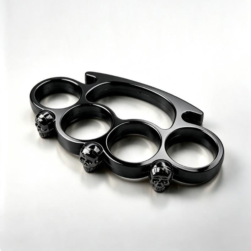 Skull Finger Buckle Fist Buckle Legal Defense Equipment Hand Protection Boxing Gloves Outdoor Window Breaking Tool Handy For Self Defence Metallic And Toughf knuckles Self-defense knuckle Duster