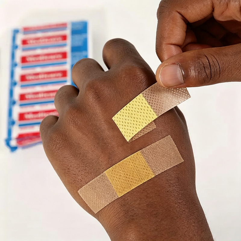100PCS Adhesive Bandages, Flexible Fabric Band-Aids, Breathable First Aid Plasters for Minor Cuts, Scrapes and Blisters, Portable Wound Care for Home, Travel and Outdoor Use