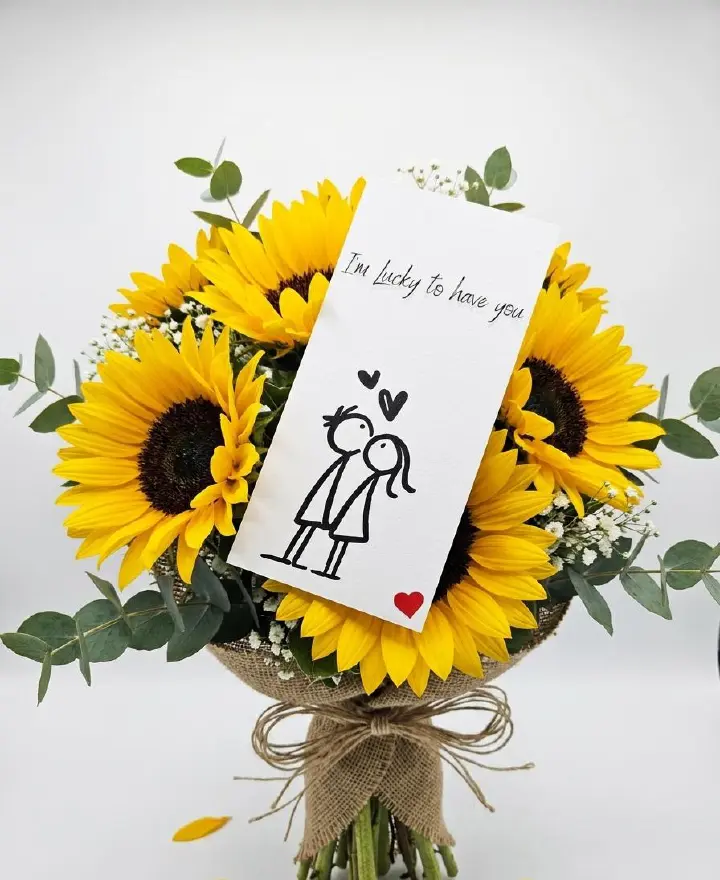 Romantic “I'm Lucky to have you” Appreciation Greeting Card