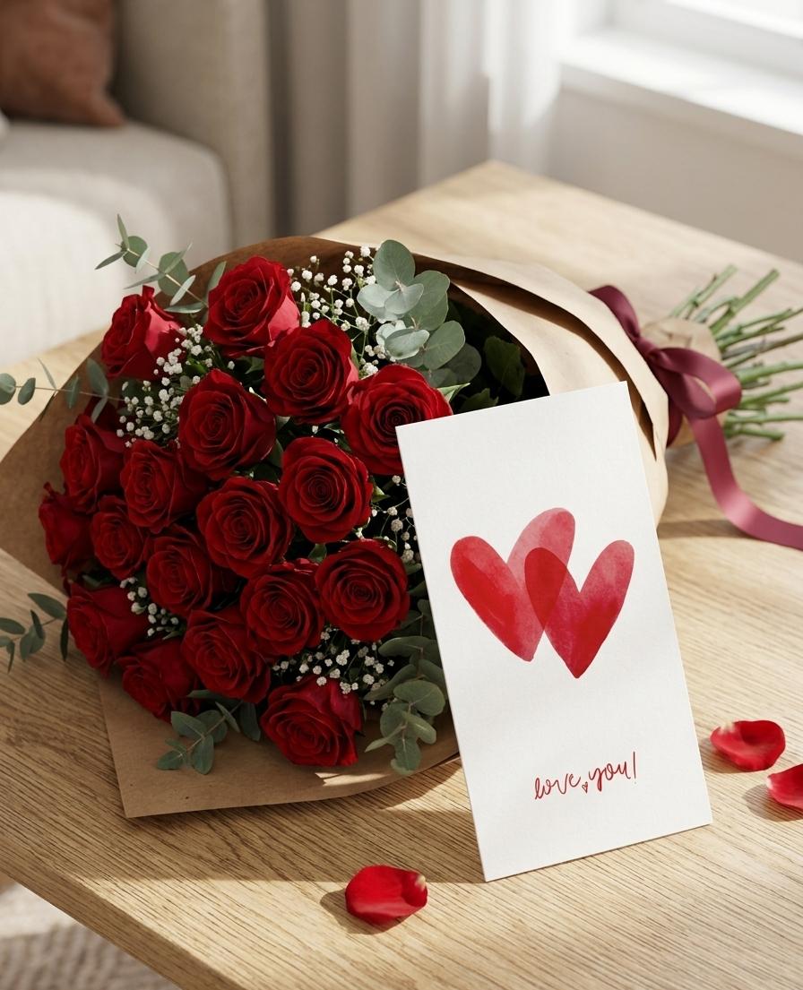 Romantic “I'm Lucky to have you” Appreciation Greeting Card