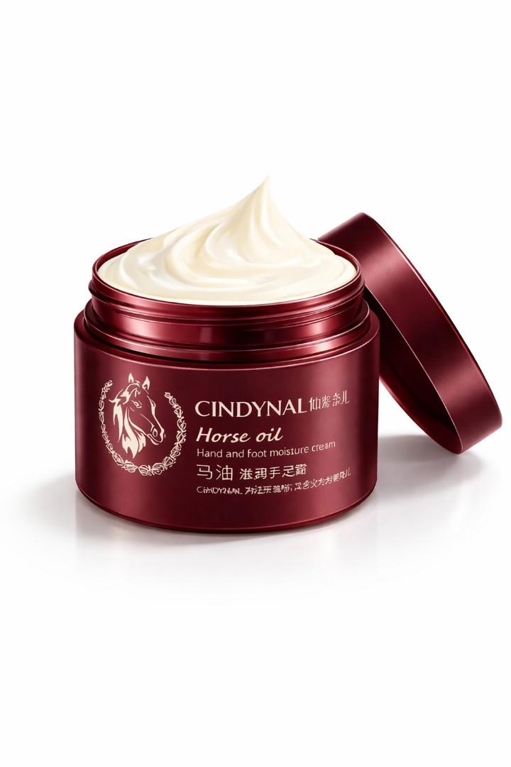 Horse Oil Foot Cream for Cracked Heels | Deep Moisturizing Repair Cream for Dry Skin, Hands & Feet | Smooth Soft Skin Treatment