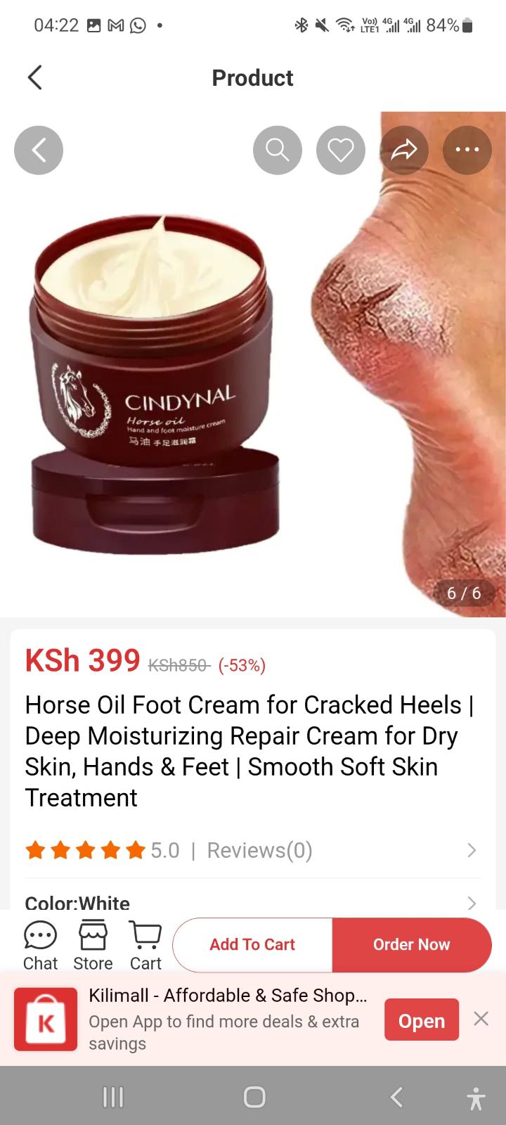 Horse Oil Foot Cream for Cracked Heels | Deep Moisturizing Repair Cream for Dry Skin, Hands & Feet | Smooth Soft Skin Treatment