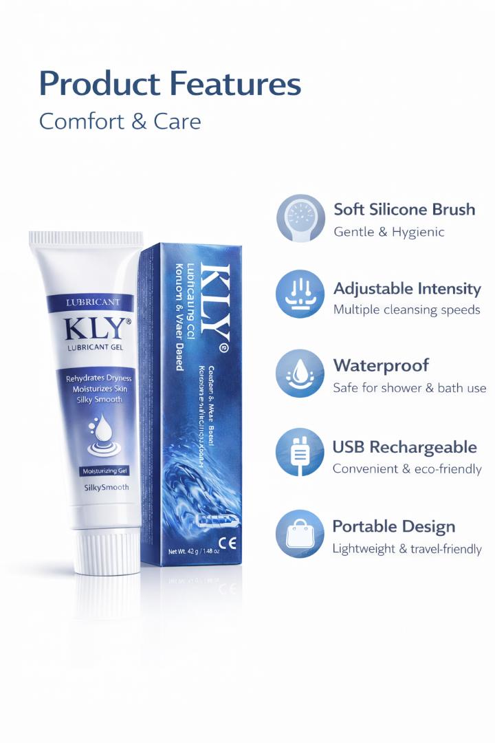 KLY Water-Based Lubricating Jelly 42g – Personal Lubricant Gel, Condom Safe, Long-Lasting, Smooth & Non-Sticky