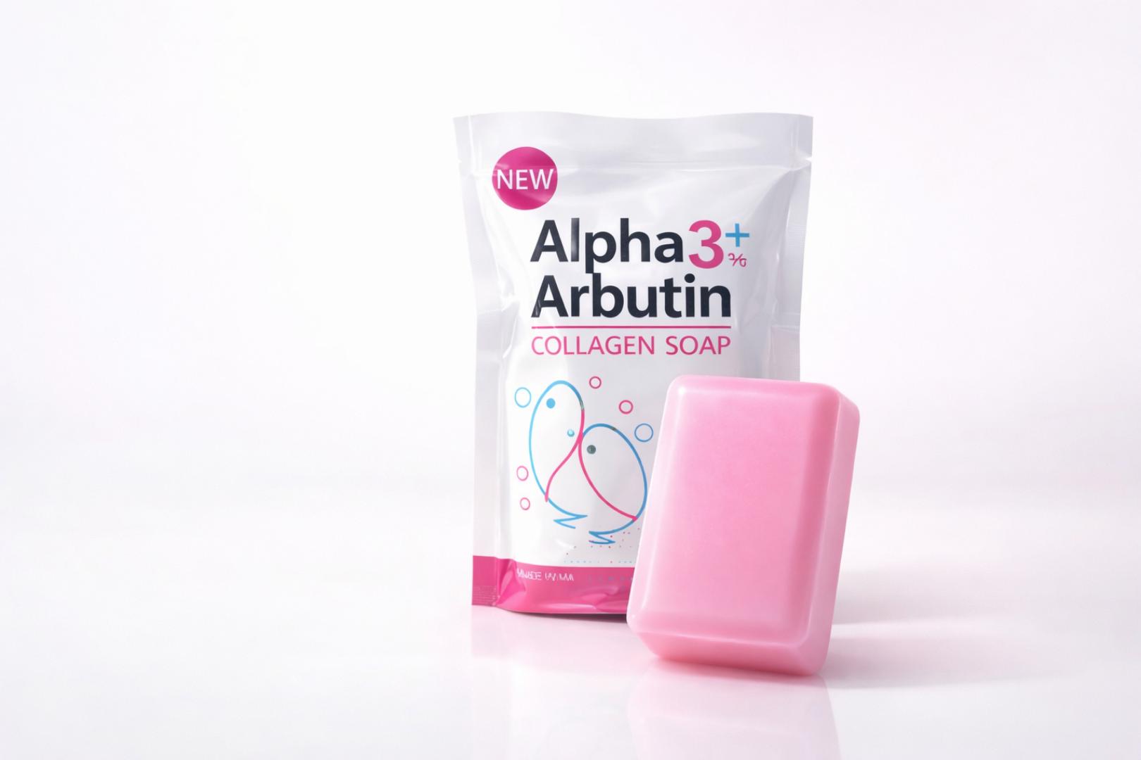 Alpha Arbutin Collagen Soap – Brightening & Dark Spot Remover, Acne Scar Repair, Even Skin Tone Whitening Soap (All Skin Types)