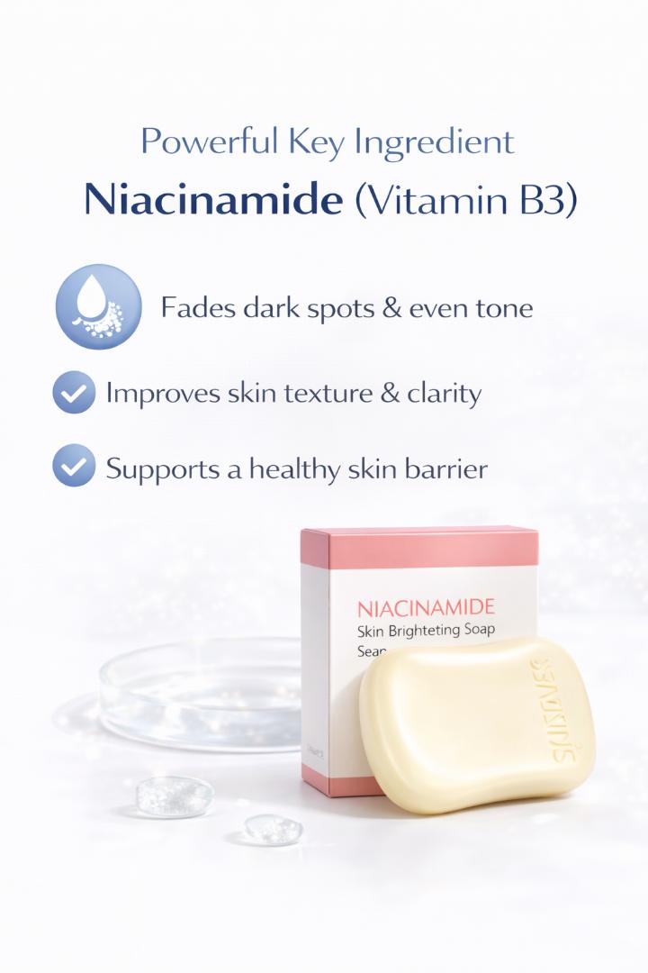 3-Step Skincare Set – Niacinamide Soap, Hydrating Toner & SPF50 Sunscreen | Dark Spot Remover, Even Skin Tone & UV Protection Routine