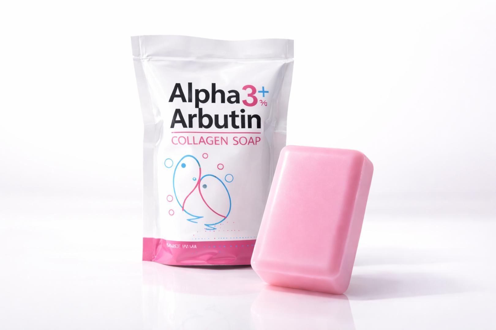 Alpha Arbutin Collagen Soap – Brightening & Dark Spot Remover, Acne Scar Repair, Even Skin Tone Whitening Soap (All Skin Types)