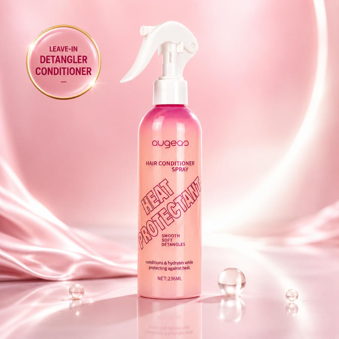 Augeas Heat Protectant Leave-In Conditioner Spray for Natural 4C Hair – Hydrating Detangler & Anti-Frizz Hair Mist