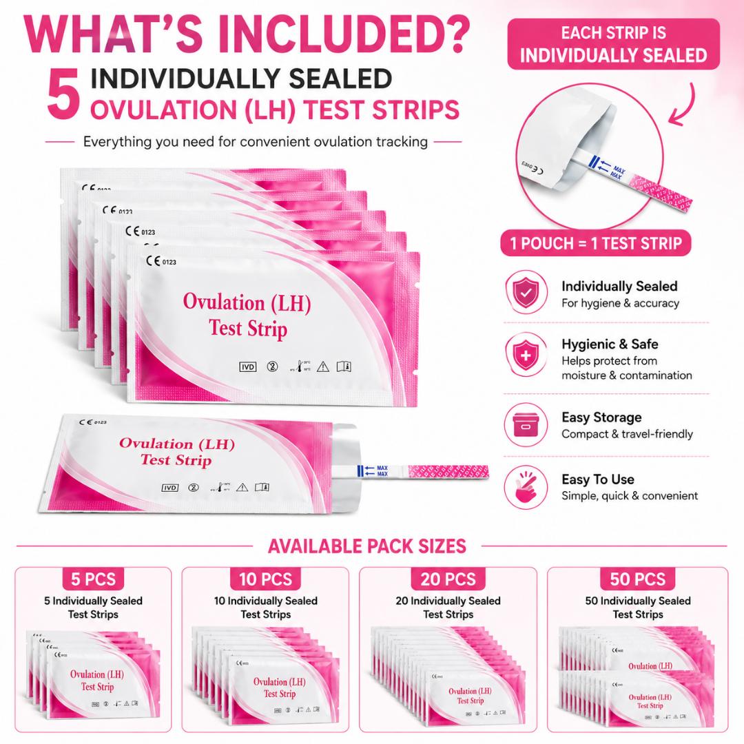 Ovulation (LH) Test Strips - Fertility Tracker Kit for Home Use view 6