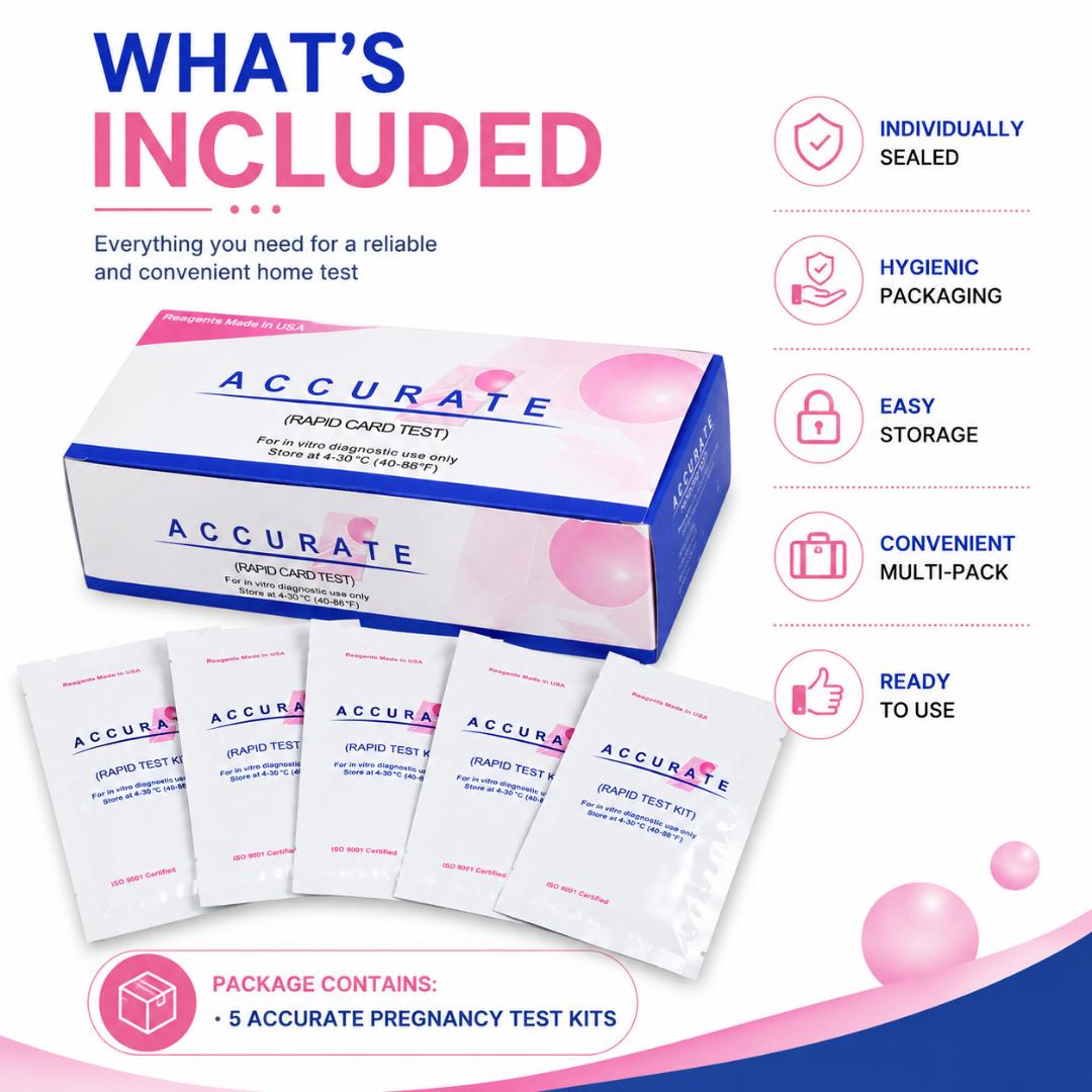 Accurate Pregnancy Test Strips hCG Rapid Test Kit - Early Detection Home Test (5PCS/10PCS/20PCS/50PCS)