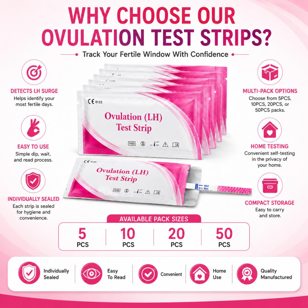 Ovulation (LH) Test Strips - Fertility Tracker Kit for Home Use view 3