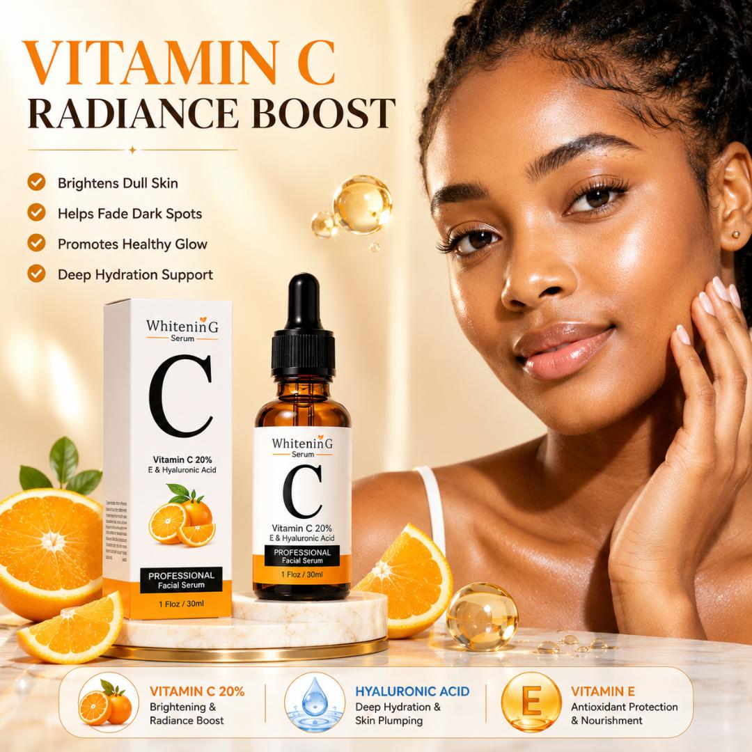 Vitamin C Dark Spot Correcting Skincare Set – Salicylic Acid Cleanser, Vitamin C Serum & SPF50+ Sunscreen for Acne Marks, Hyperpigmentation & Brightening